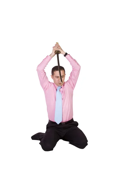 Businessman Committing Suicide — Stock Photo, Image