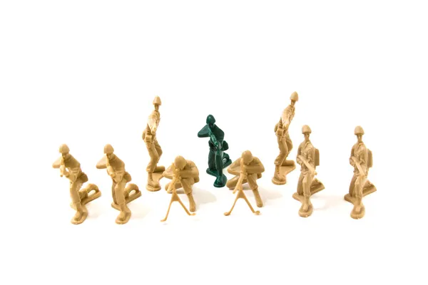 To Be Different Concept - Plastic Army — Stock Photo, Image