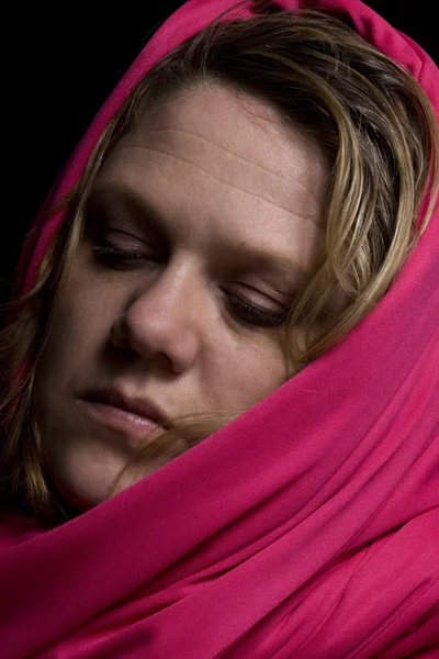 Close-up op een vrouw in sluier — Stockfoto