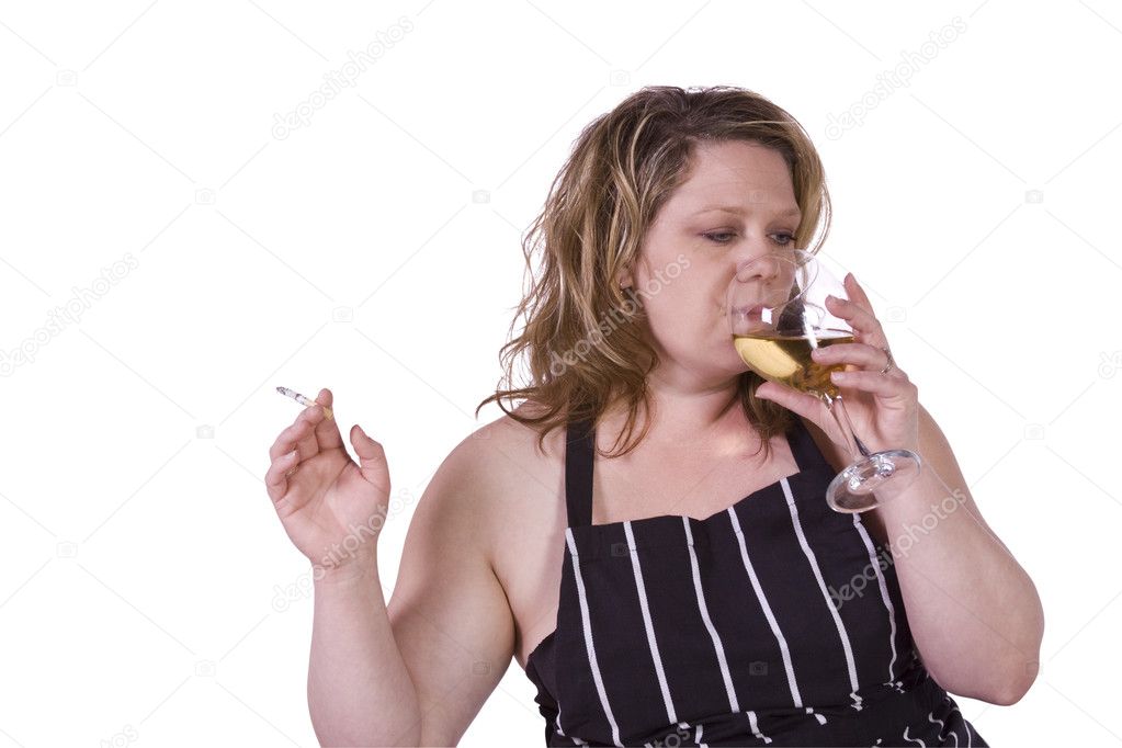 Beautiful Woman Drinking Wine