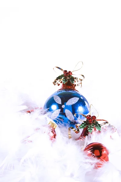 Ornamentos de Natal com espaço em branco — Fotografia de Stock