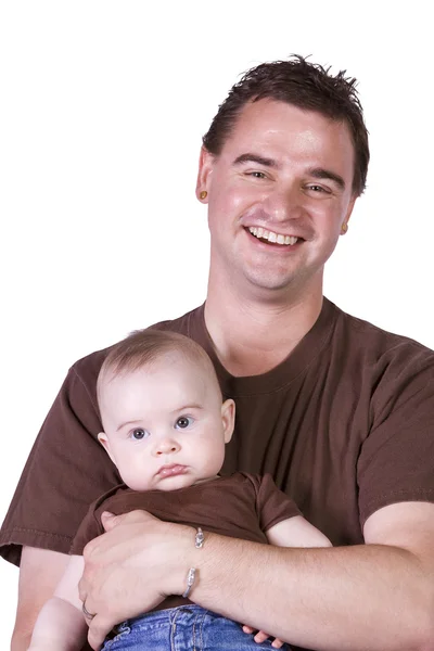 Baba ve oğul poz — Stok fotoğraf