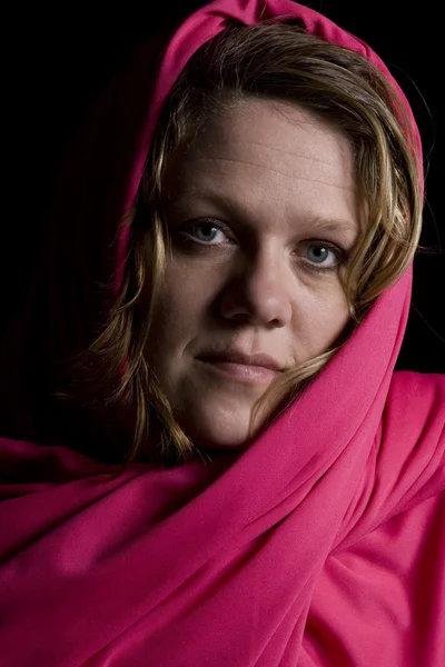 Close-up op een vrouw in sluier — Stockfoto