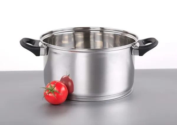 Stainless steel pot — Stock Photo, Image