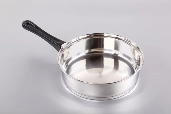 Stainless steel saucepan — Stock Photo, Image