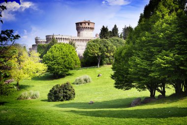 Medieval castle in Tuscany clipart