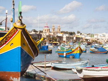 Fishing village of Marsaskala clipart