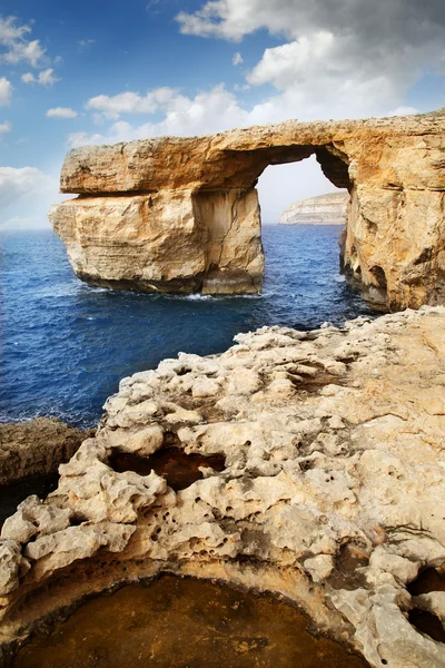 Finestra azzurra, Isola di Gozo — Foto Stock