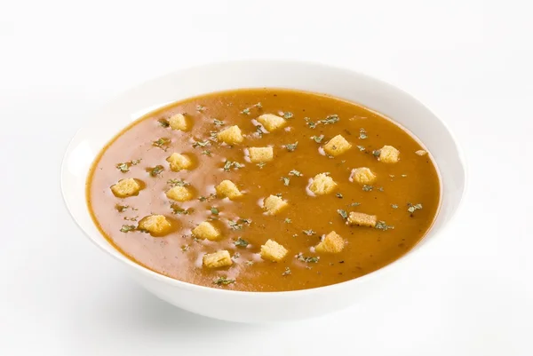 Croutons gulaş çorbası — Stok fotoğraf