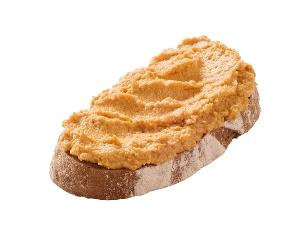 Scheibe Brot und Brotaufstrich — Stockfoto