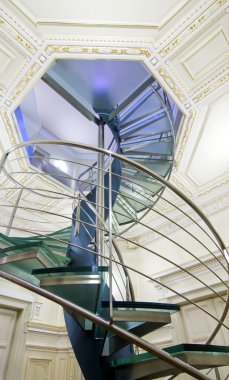 Modern spiral staircase clipart