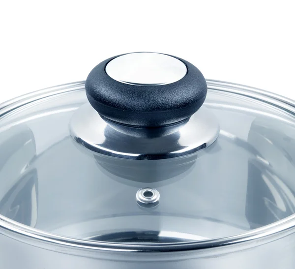 Glass lid on a pot — Stock Photo, Image