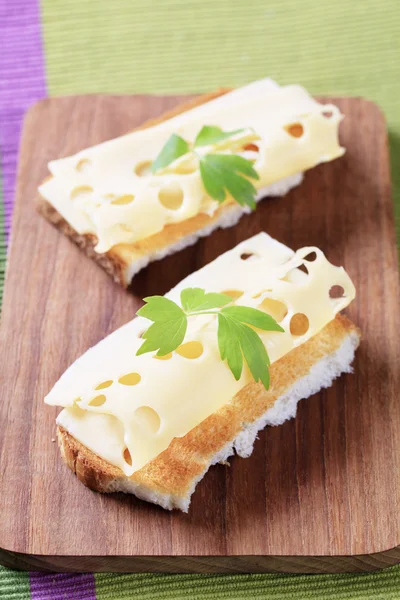 Cheese on toast — Stock Photo, Image