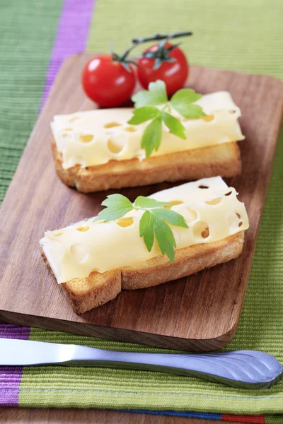 Käse auf Toast — Stockfoto