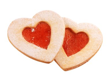 Heart shaped shortbread cookies clipart