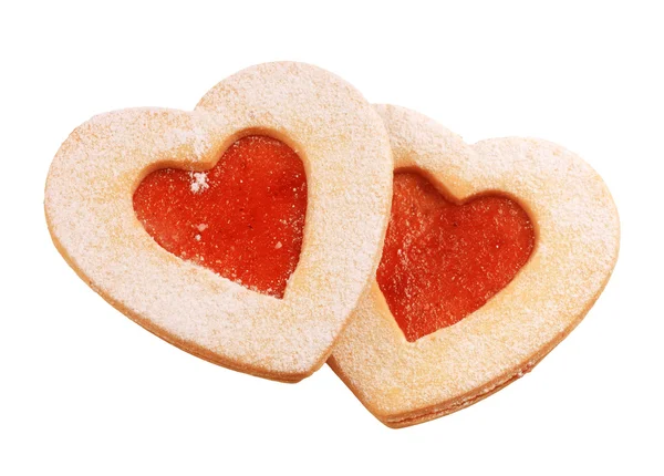 Herzförmige Shortbread-Kekse — Stockfoto