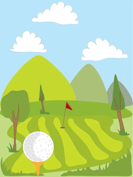 Campo de golfe —  Vetores de Stock