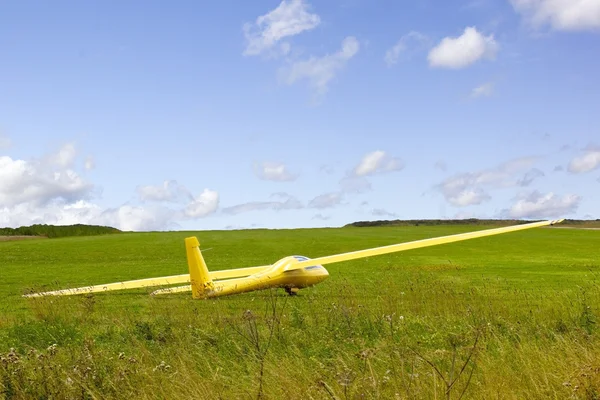 Gele zweefvliegtuig — Stockfoto