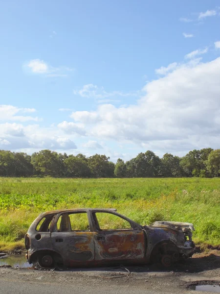 Burnt out car — Stock Photo, Image