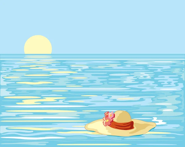 Sombrero flotante — Vector de stock