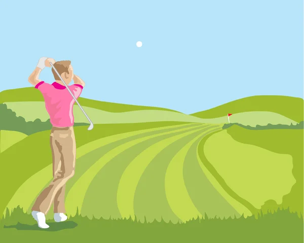 Golf swing — Stock Vector