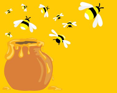 Honey bees clipart