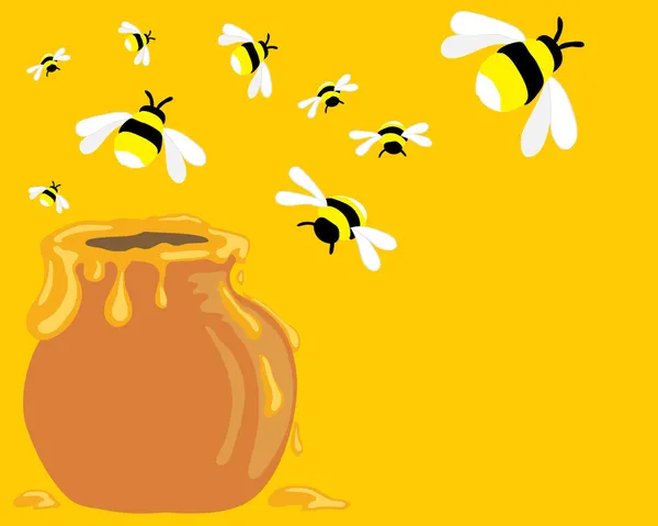 Honigbienen — Stockvektor