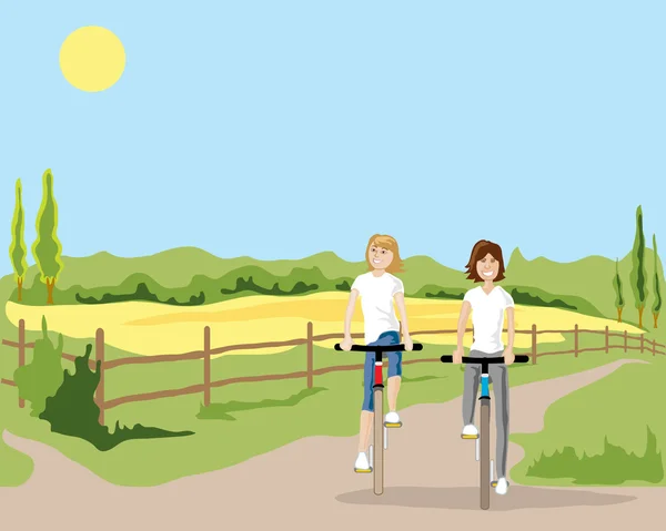 Cycle path — Stock Vector