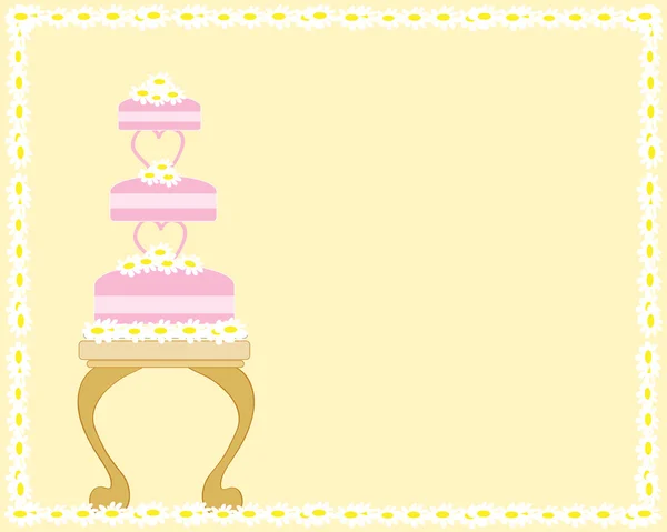 Γαμήλια τούρτα και πίνακα — Διανυσματικό Αρχείο