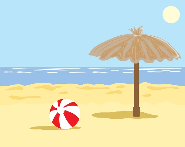 Парасолька пляжу — стоковий вектор