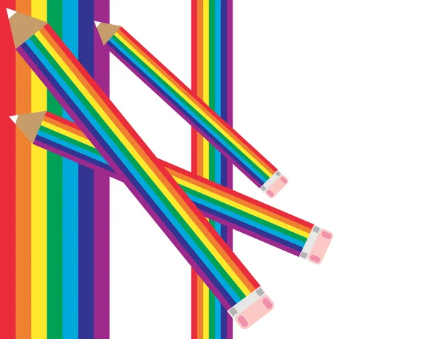 Rainbow pennor — Stock vektor