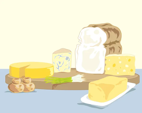 Cheese board — Stock Vector