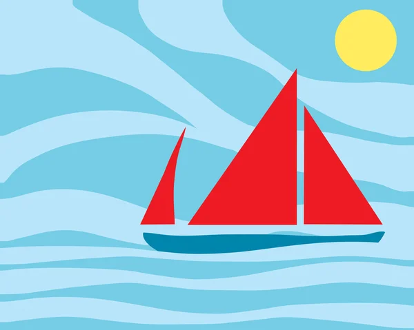 stock vector Sailing