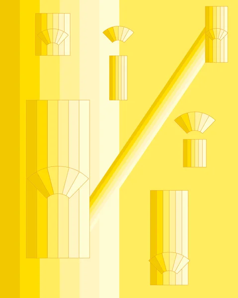 Абстрактные формы фона в желтом цвете — стоковый вектор