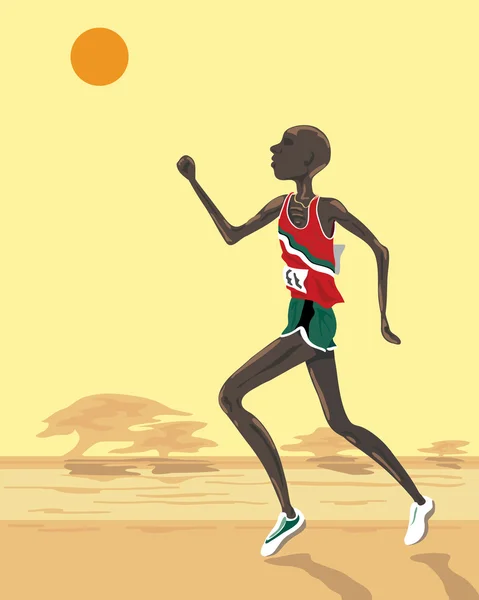 马拉松选手 — 图库矢量图片