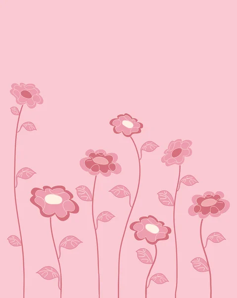 핑크 꽃 — 스톡 벡터
