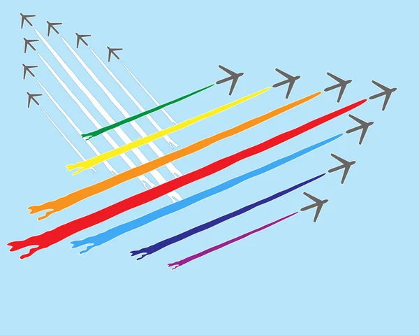 Vliegtuig routes — Stockvector