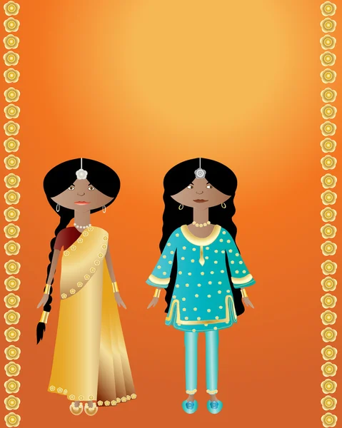 Indian fashions — Stok Vektör