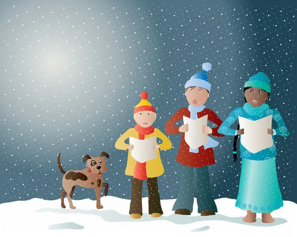 Chants de Noël — Image vectorielle