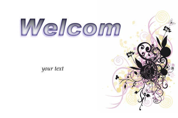Inscrição welcom. Ilustração — Fotografia de Stock