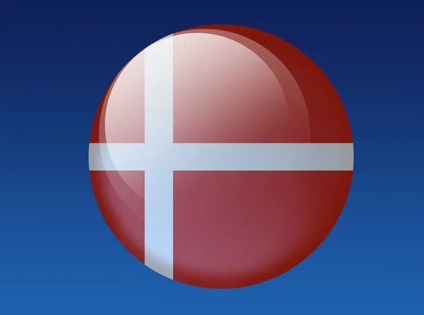 Dänische Flagge — Stockfoto