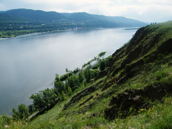 stock image View of the great river from the mountain top