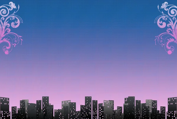 Skyline cidade grande — Fotografia de Stock