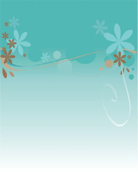 Blue floral — Stock Vector