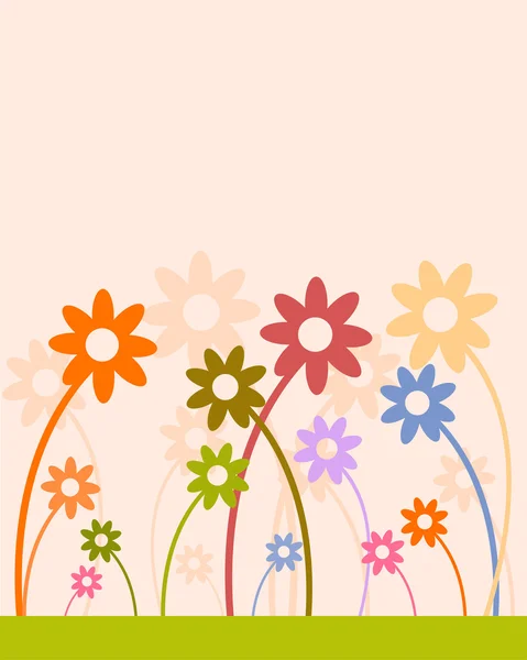 Funny flowers — Stock Vector