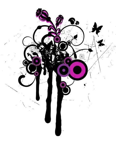 Style rétro floral — Image vectorielle