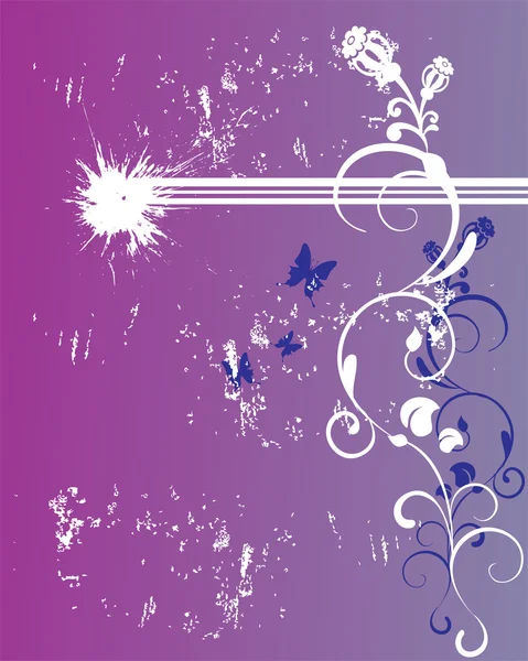 Style grunge floral — Image vectorielle