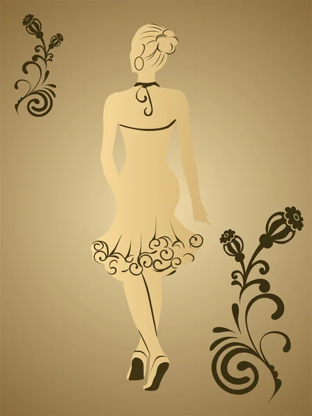 Jolie femme — Image vectorielle