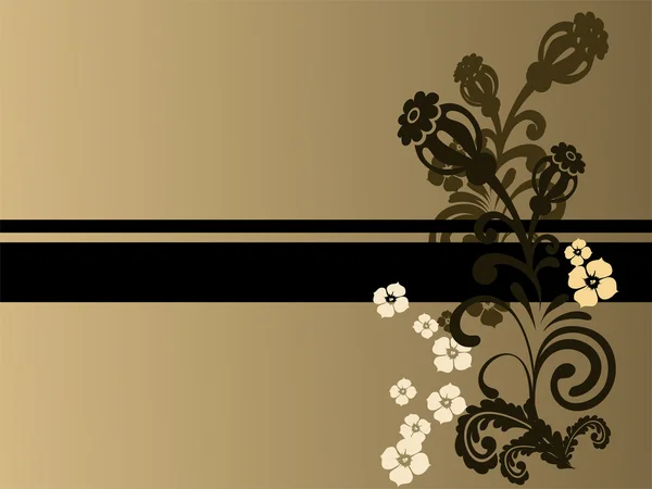 Banner floral — Vector de stock