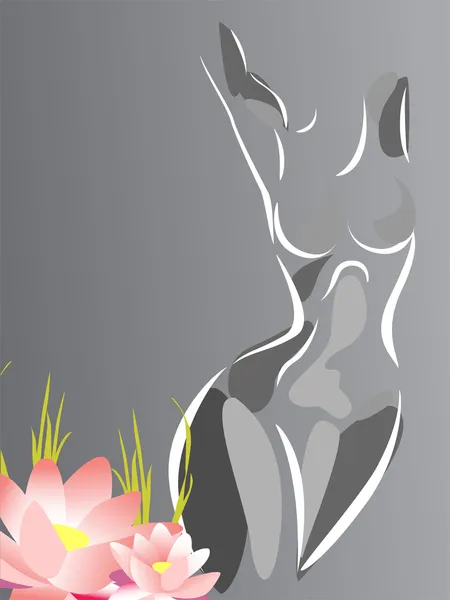 Elégant corps féminin — Image vectorielle